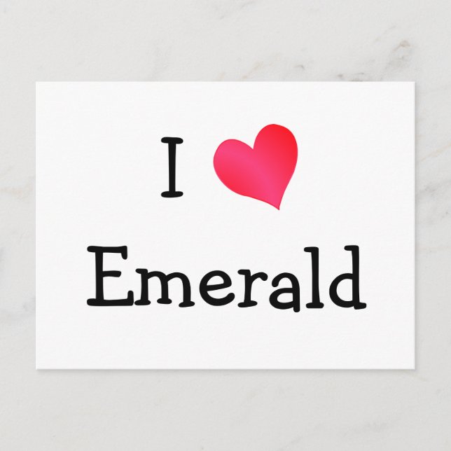 I Love Emerald Postcard (Front)