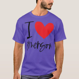 I Love Emerson Name Heart Personalised Men Guy BFF T-Shirt