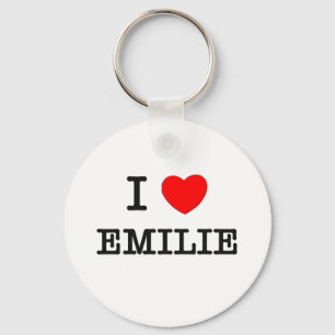 I Love Emilie Key Ring
