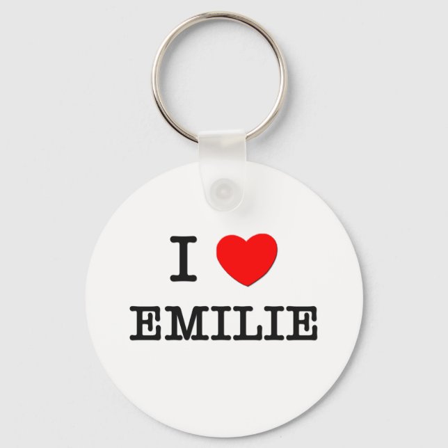 I Love Emilie Key Ring (Front)