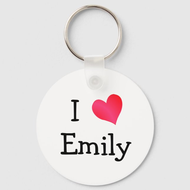 I Love Emily Key Ring (Front)