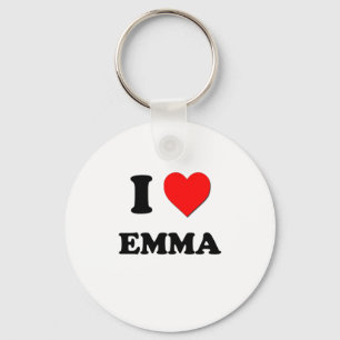I Love Emma Key Ring