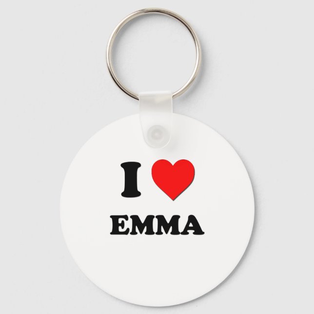 I Love Emma Key Ring (Front)