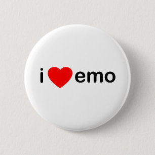 I Love Emo 6 Cm Round Badge