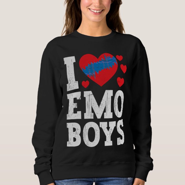 I Love Emo Boys  emo boys Sweatshirt (Front)