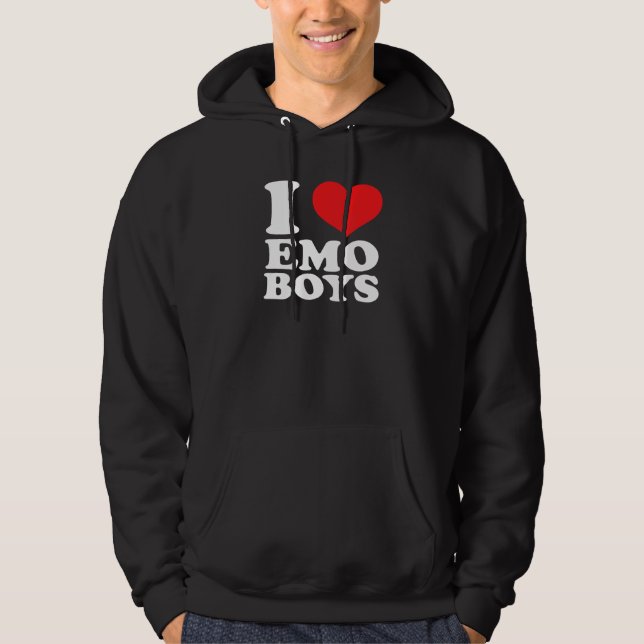 I Love Emo Boys Hoodie (Front)