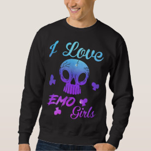 I Love Emo boys  I Love Emo girls  Emo Goth Matchi Sweatshirt
