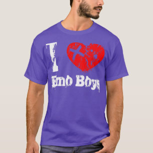 I love emo boys I love emo girls Funny Emo Goth ma T-Shirt