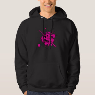 "I Love Emo Boys" Pink Paint Splatter Hoodie