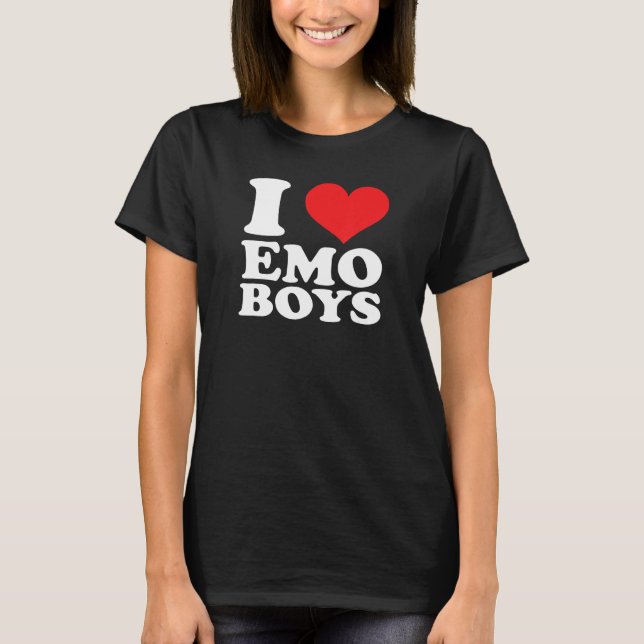 I Love Emo Boys T-Shirt (Front)