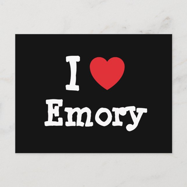 I love Emory heart custom personalised Postcard (Front)