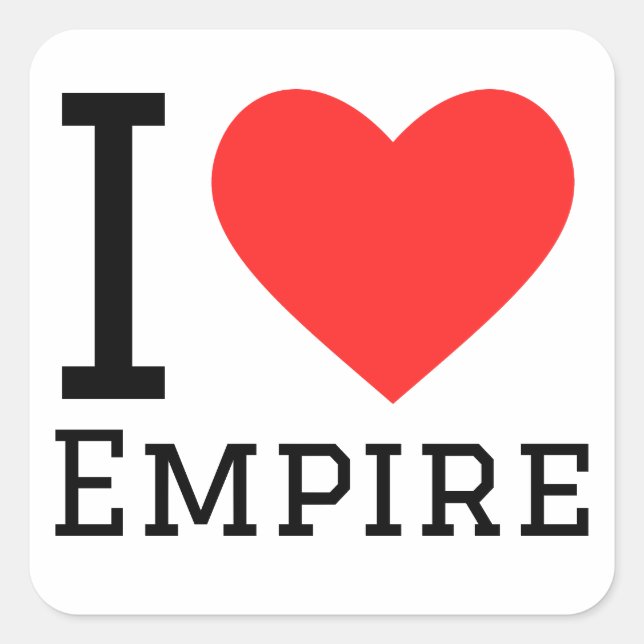 I love empire square sticker (Front)