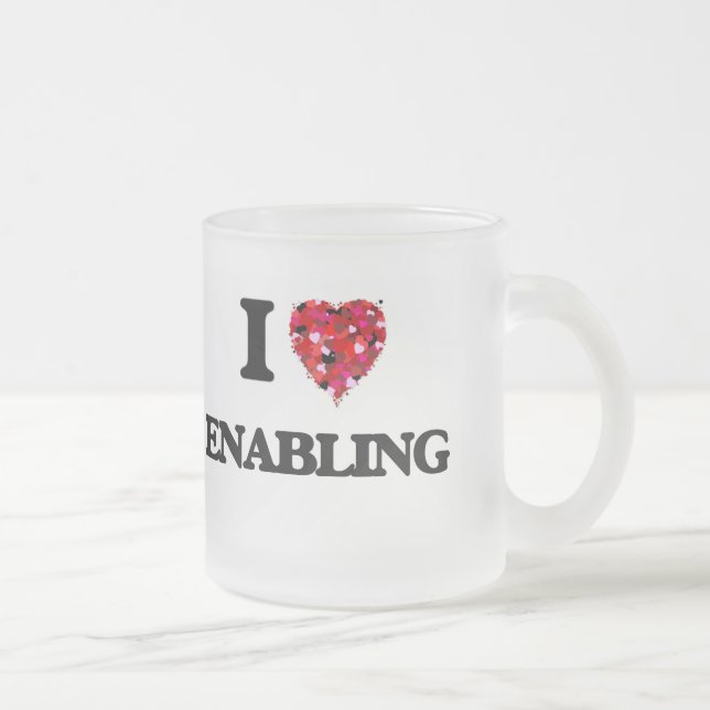 I love ENABLING Frosted Glass Coffee Mug (Right)