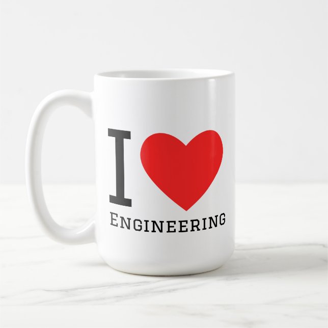 I love engineering  coffee mug (Left)