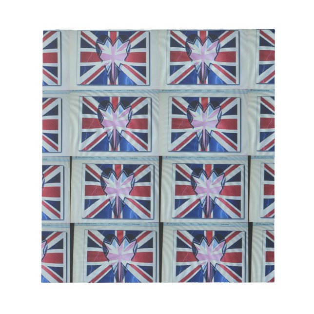 I Love England Art Print Notepad (Front)