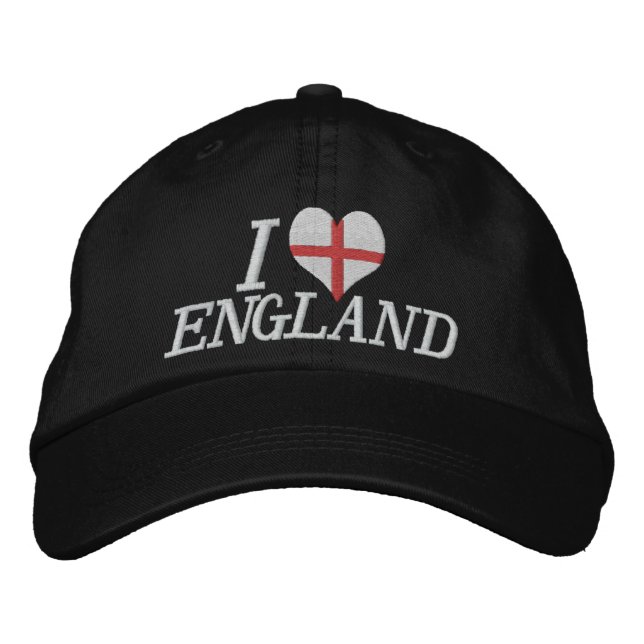 I Love England Embroidered Hat (Front)