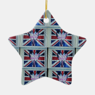 I love England.png Ceramic Tree Decoration