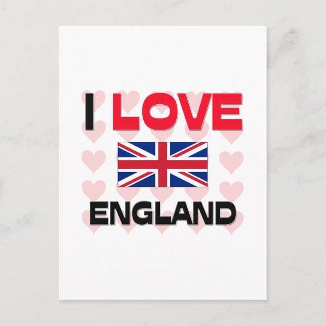 I Love England Postcard (Front)