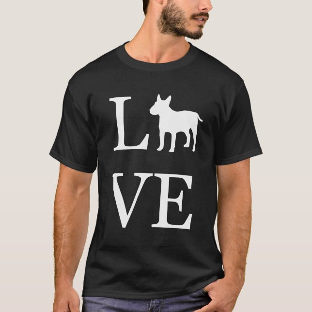 I Love English Bull Terrier Dog Lover Pet Owner Gi T-Shirt (Front)