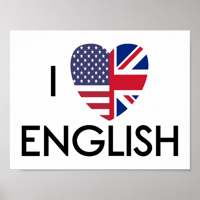 I Love English Poster. Poster (Front)