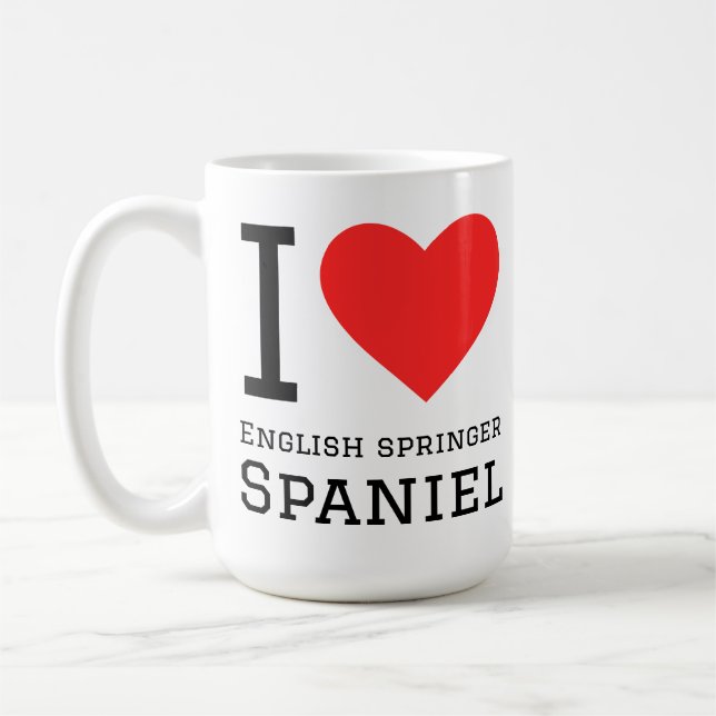 I love English springer spaniel  Coffee Mug (Left)
