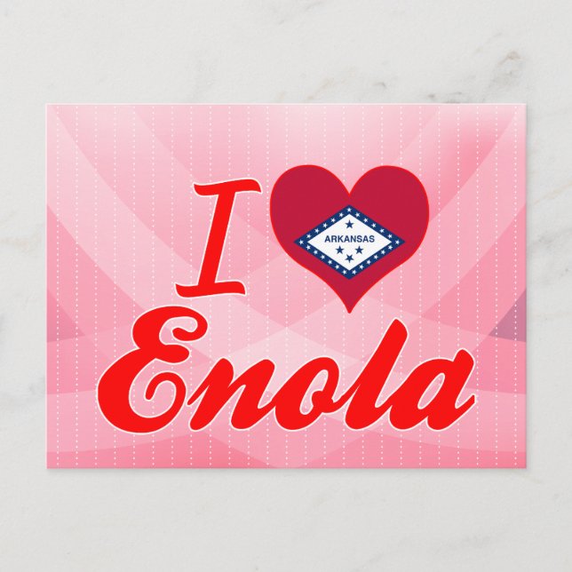 I Love Enola, Arkansas Postcard (Front)