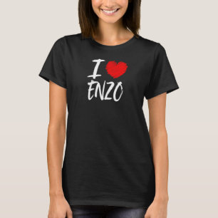 I Love Enzo Husband Son Boyfriend Dad Grandson Hea T-Shirt