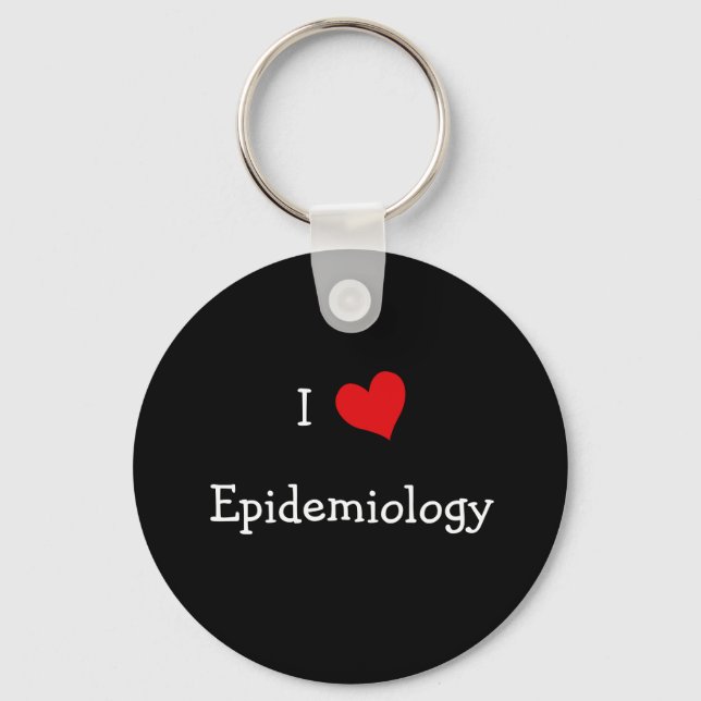 I Love Epidemiology Key Ring (Front)
