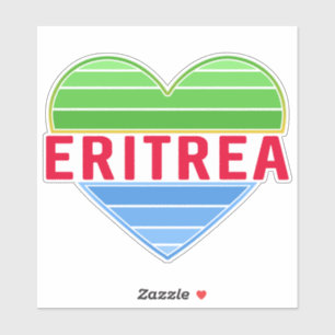 I Love Eritrea, Eritrean Flag Colours Heart