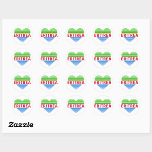 I Love Eritrea, Eritrean Heart Classic Round Sticker