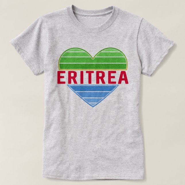 I Love Eritrea, Eritrean Heart T-Shirt (Design Front)