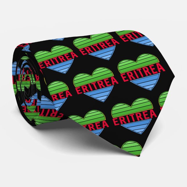I Love Eritrea, Eritrean Heart Tie (Rolled)