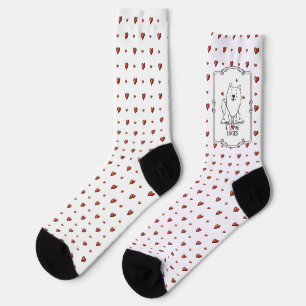 I Love Eskies (I Love American Eskimo Dogs) - Cute Socks