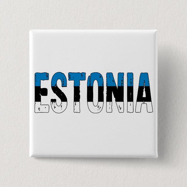 I love Estonia 15 Cm Square Badge (Front)