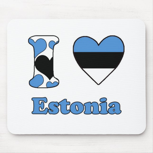 I love Estonia Mouse Pad (Front)