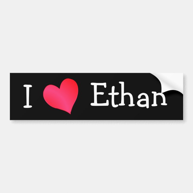 I Love Ethan Bumper Sticker (Front)