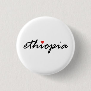 I love Ethiopia 3 Cm Round Badge