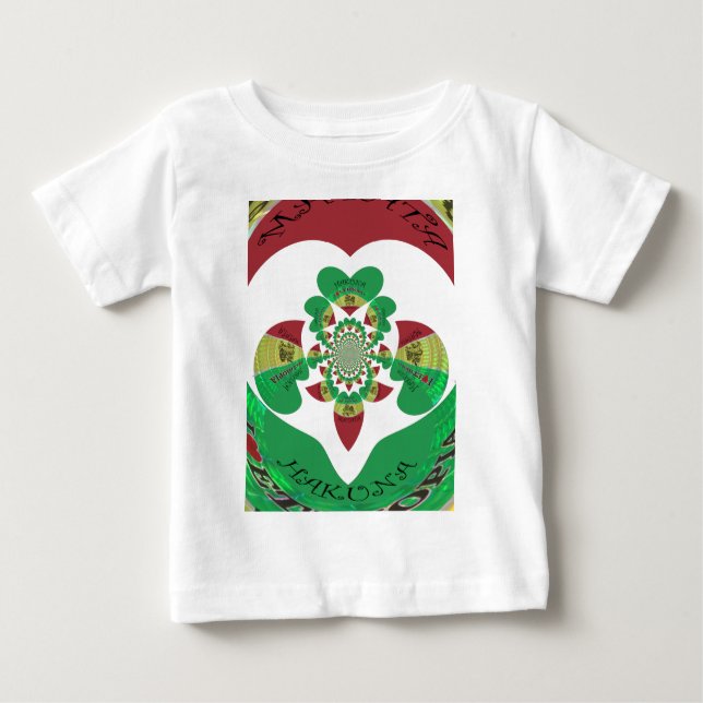 I Love Ethiopia Kaleidoscope – Heartfelt Rasta Art Baby T-Shirt (Front)