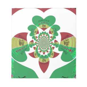I Love Ethiopia Kaleidoscope – Heartfelt Rasta Art Notepad