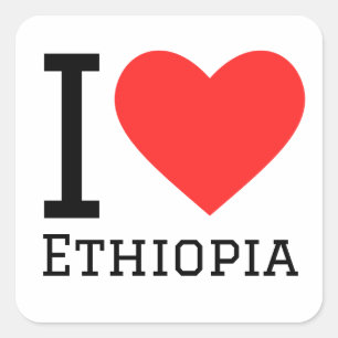 I love Ethiopia  Square Sticker