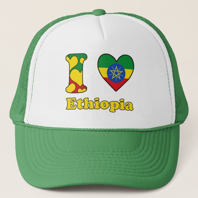 I love Ethiopia Trucker Hat (Front)