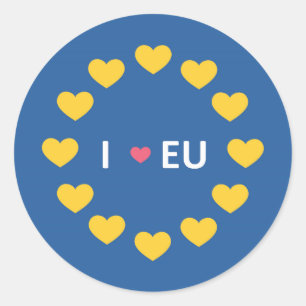 I love EU bumper sticker - remain - EU referendum