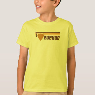 I Love Euchre Retro 70s T-Shirt