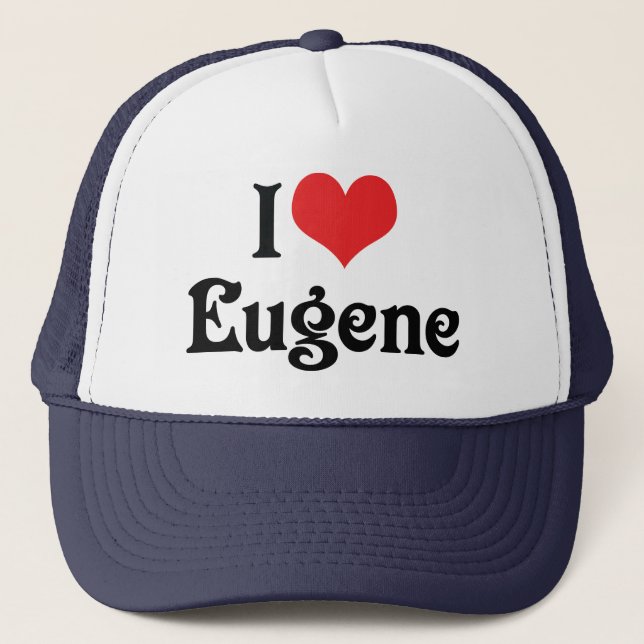 I Love Eugene Trucker Hat (Front)