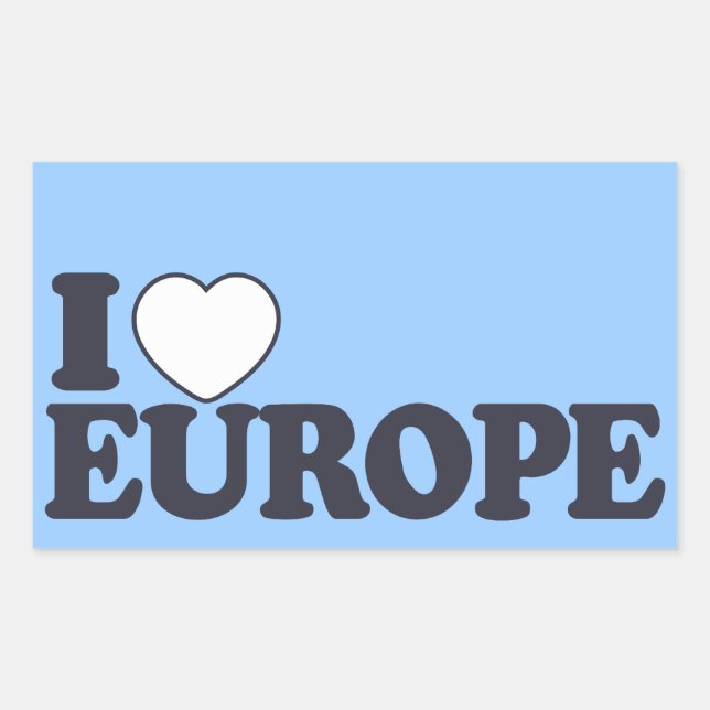 I LOVE EUROPE custom stickers (Front)