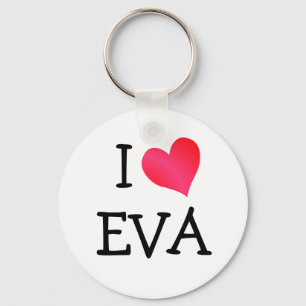 I Love Eva Key Ring