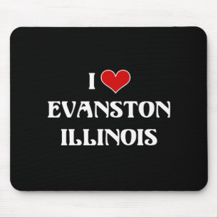 I Love Evanston, Illinois Mouse Pad