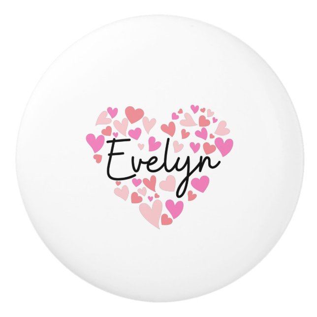I love Evelyn Ceramic Knob (Front)