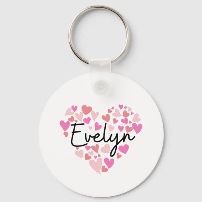 I love Evelyn Key Ring (Front)