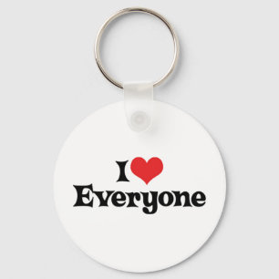 I Love Everyone Keychain
